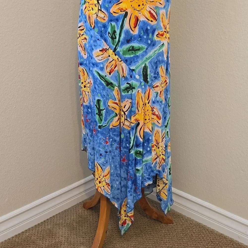 - Jams World Strappy Sunflower Scarf Hem Sundress Size M - Picture 2 of 8